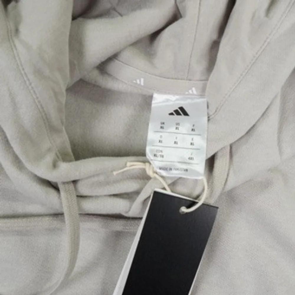Adidas Hoodie Mens XL Beige M FEELCOZY HD Pullover Logo Fleece New